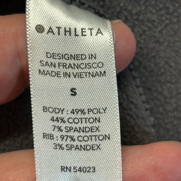 Athleta Triumph Printed Hoodie Women's Small Gray Camo Full Zip Performance Gym - Picture 9 of 15